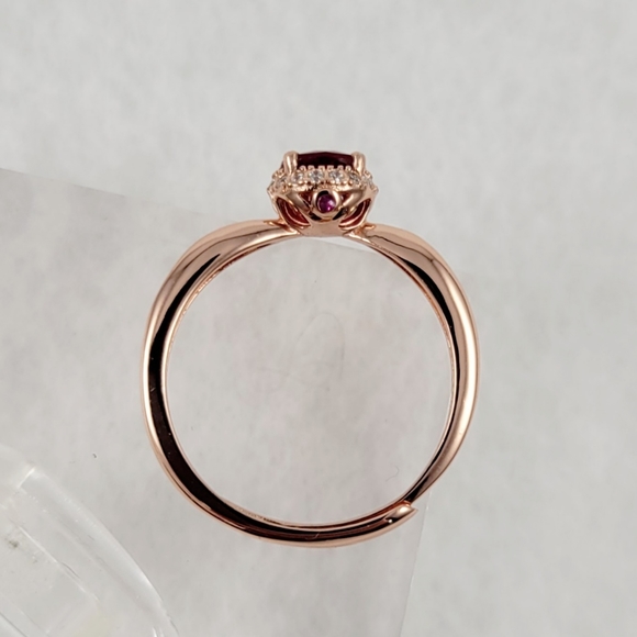 0.65ct Ruby Rose Gold Ring - Picture 9 of 13